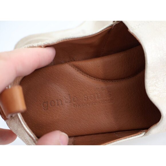 Gentle Souls Lizzy -Line Sporty Flats Women's Size 9.5 Gold Leather Espadrilles - Picture 9 of 11